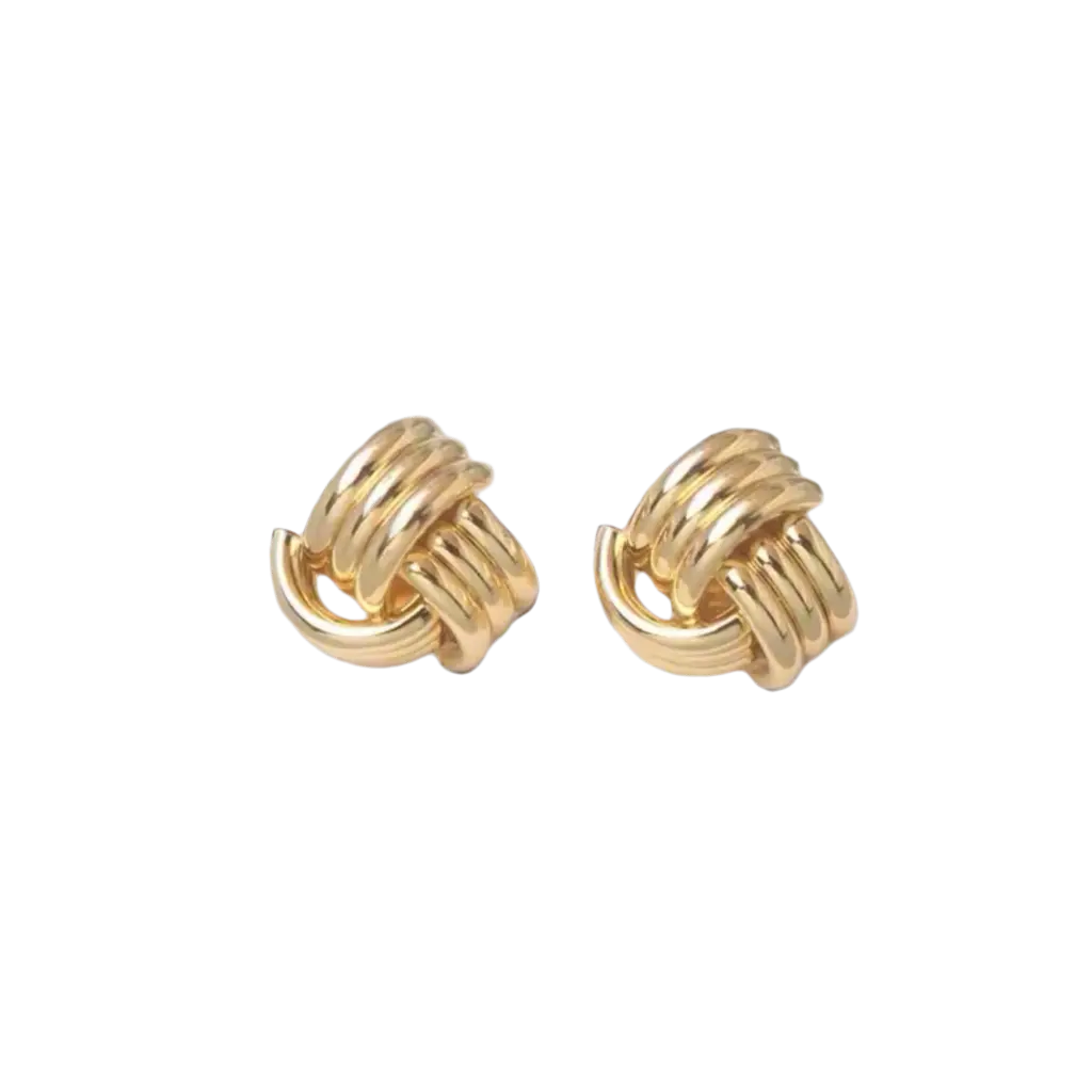 minimalist gold statement earring